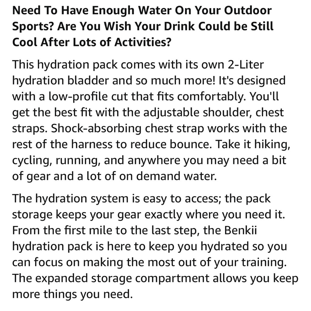 Hydration Backpack - Picture 3 of 3